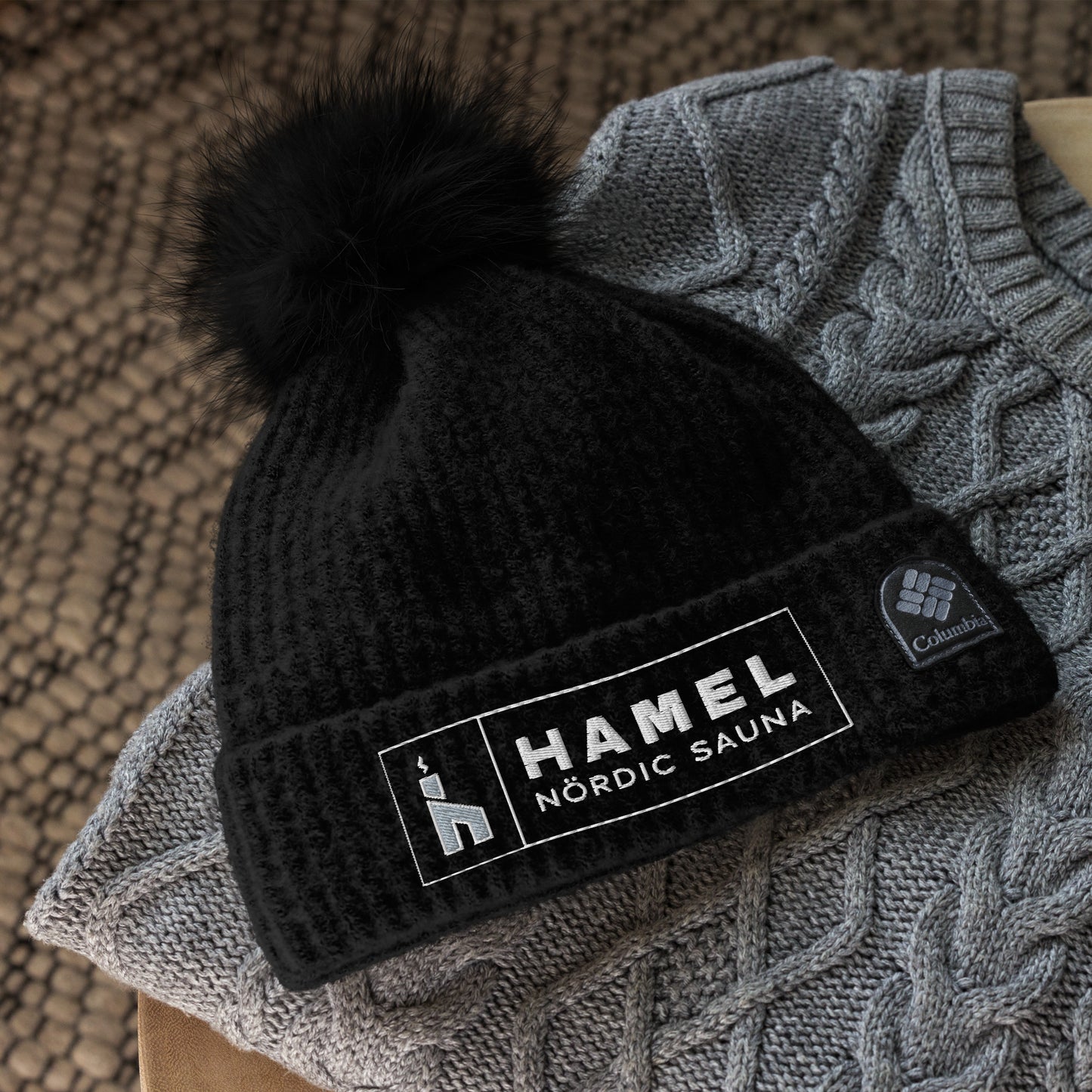 Columbia Pom Beanie - Horizontal Logo