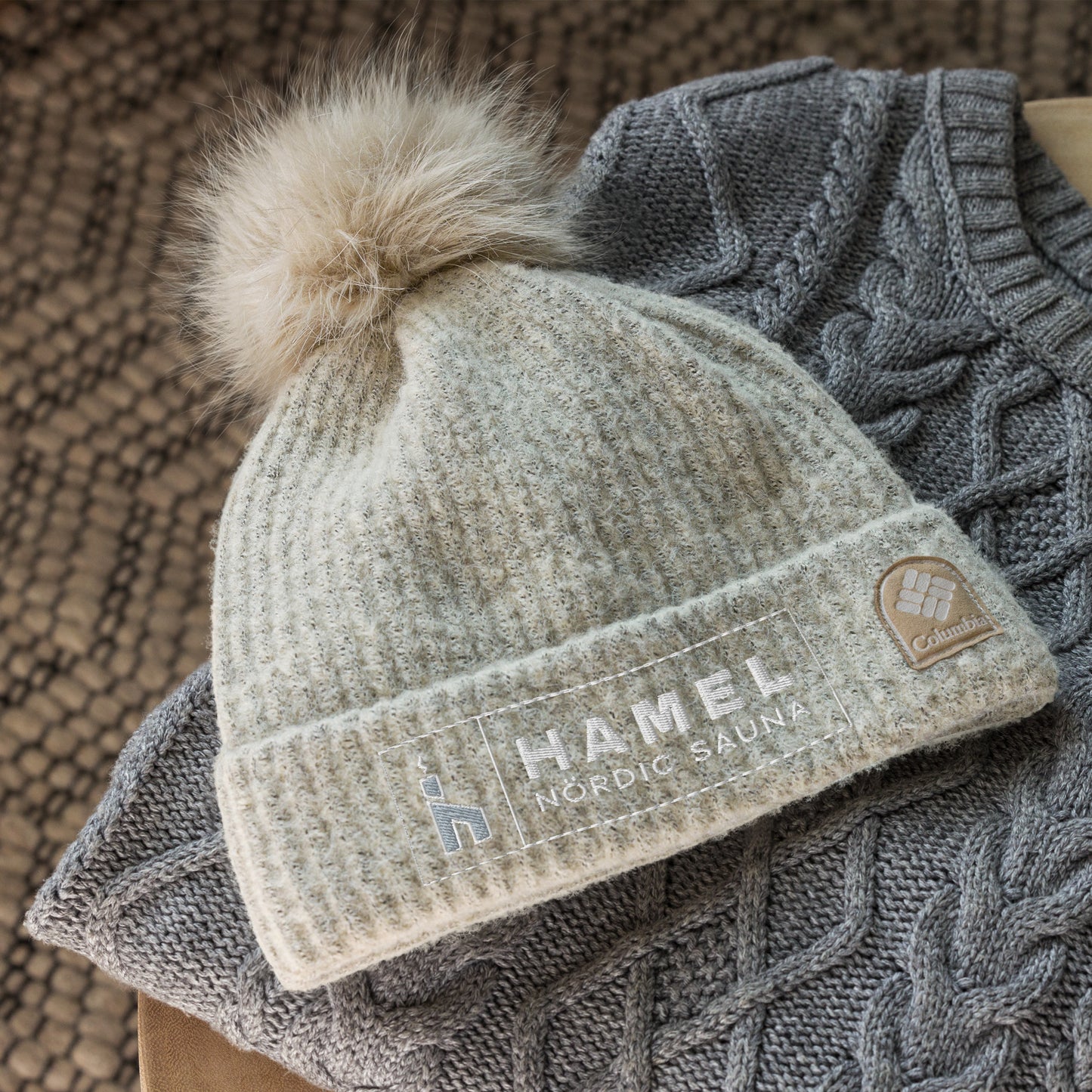 Columbia Pom Beanie - Horizontal Logo